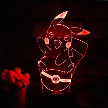 LED Sleep Kid Light Decoration for home Pikachu 3D 7 Color Lamp Pokemon Go Action Figure LED Holiday Christmas Gifts Night Light
LED Sleep Kid Light Decoration for home Pikachu 3D 7 Color Lamp Pokemon Go Action Figure LED Holiday Christmas Gifts Night Light