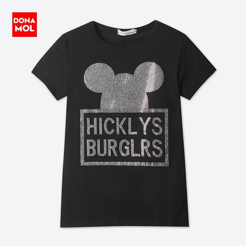 Summer sale women's Pure cotton t-shirt 2019 Fashion 3xl big size ladies tops decorate diamonds black Short sleeve tees C1142
Summer sale women's Pure cotton t-shirt 2019 Fashion 3xl big size ladies tops decorate diamonds black Short sleeve tees C1142