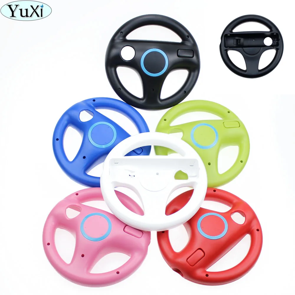 

Steering Wheel For Nintendo Wii Games Remote Controller Console Super Mario Kart Game Accessories black white pink