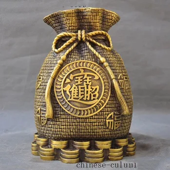christmas 8" Exquisite China Brass Wealth Fu Coin Money Bag Statue ingot Statue Piggy Bank halloween
christmas 8" Exquisite China Brass Wealth Fu Coin Money Bag Statue ingot Statue Piggy Bank halloween