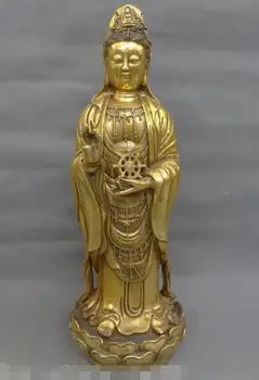 S06924 18" China Tibetan Bronze Gilt Buddhism Lotus Kwan-Yin Guan Yin Goddess Statue
S06924 18" China Tibetan Bronze Gilt Buddhism Lotus Kwan-Yin Guan Yin Goddess Statue