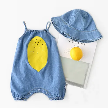 6-24M Children Clothes 2019 Summer Baby Girl Cute Baby Boy Cartoon Lemon Printed Soft Denim Bib Pants + Cap Set
6-24M Children Clothes 2019 Summer Baby Girl Cute Baby Boy Cartoon Lemon Printed Soft Denim Bib Pants + Cap Set
