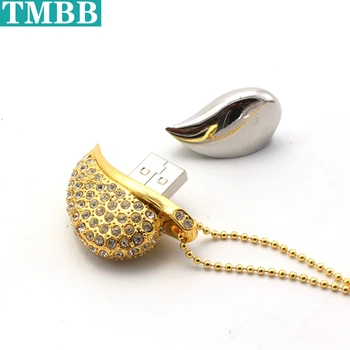 10PCS USB flash drive Golden Love Lover Necklace U disk 4GB 8G 16G 32G 64G creative personality flash drive memory stick Gift
10PCS USB flash drive Golden Love Lover Necklace U disk 4GB 8G 16G 32G 64G creative personality flash drive memory stick Gift