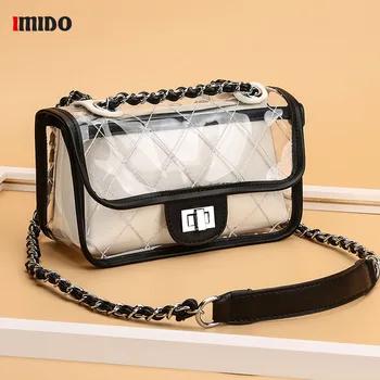 2020 Transparent Composite Jelly Bag With Chain Female Bag PVC Shoulder Bag Women Clear Flap Summer Beach Bodycross Bag 2pcs/set
2020 Transparent Composite Jelly Bag With Chain Female Bag PVC Shoulder Bag Women Clear Flap Summer Beach Bodycross Bag 2pcs/set
