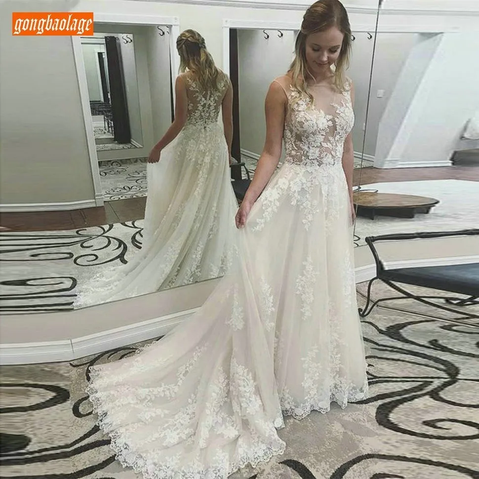 Elegant Boho Tulle Lace Appliques Beach Wedding Dress Sleeveless Princess Bride Dresses Customized Fairy Lovely Wedding Gowns
Elegant Boho Tulle Lace Appliques Beach Wedding Dress Sleeveless Princess Bride Dresses Customized Fairy Lovely Wedding Gowns