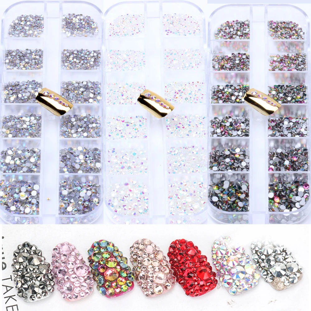 3360pcs Single color Double Color ss3- ss10 Boxed Nail Gems Glass Non-hotfix Flatback Shiny Nail Rhinestones 3d Glitter Nail Art
3360pcs Single color Double Color ss3- ss10 Boxed Nail Gems Glass Non-hotfix Flatback Shiny Nail Rhinestones 3d Glitter Nail Art