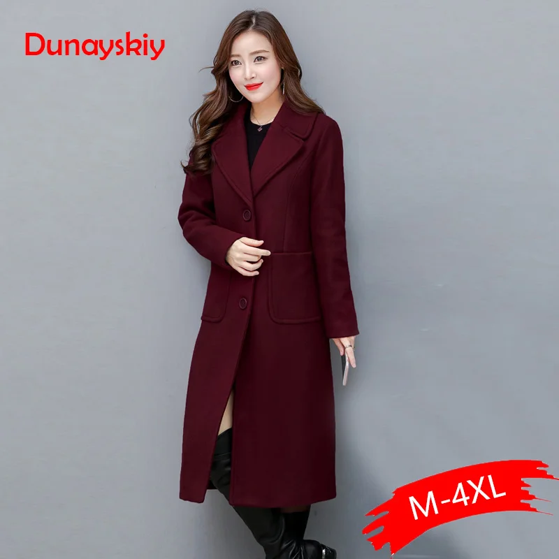 2019 New Fashion Long Woolen Coat Over The Knee Wool Coat Slim Thin Long Autumn Winter Warm Outerwear Jacket
2019 New Fashion Long Woolen Coat Over The Knee Wool Coat Slim Thin Long Autumn Winter Warm Outerwear Jacket