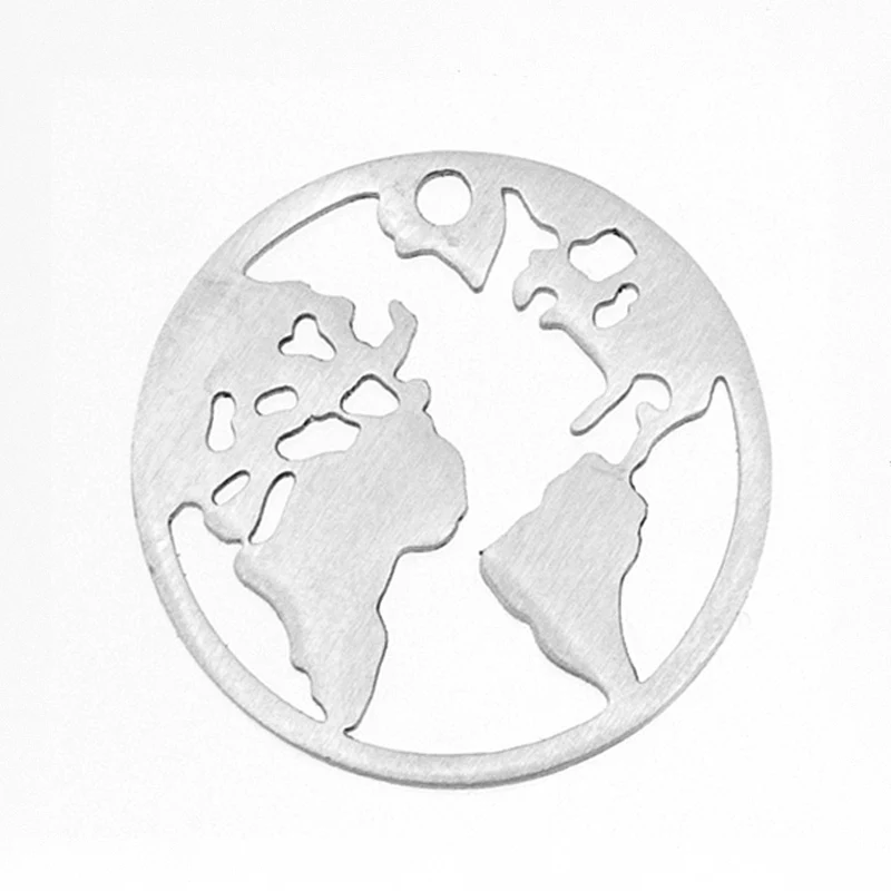 Round World Map Tag Matte Face Pendant Stainless Steel Personalize Earth Charm DIY Jewelry Making for Necklace/Keychain
Round World Map Tag Matte Face Pendant Stainless Steel Personalize Earth Charm DIY Jewelry Making for Necklace/Keychain