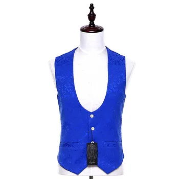 New Design Europe Men Suit Vest Blazer Slim Fit Floral Pattern Waistcoat Vests Fashion Royal Blue Colete Masculino CUSTOM MADE 
New Design Europe Men Suit Vest Blazer Slim Fit Floral Pattern Waistcoat Vests Fashion Royal Blue Colete Masculino CUSTOM MADE