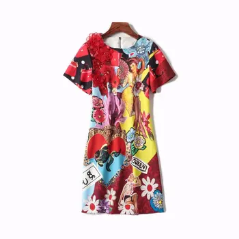 Women Runwa Dress 2019 High Quality O-Neck Short Sleeve Beading A-Line Mini Dresses Casual Dress NP0251N
Women Runwa Dress 2019 High Quality O-Neck Short Sleeve Beading A-Line Mini Dresses Casual Dress NP0251N