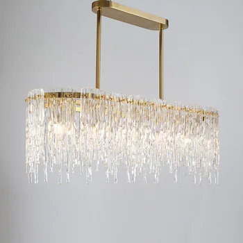 luxury design rectangular chandelier LED lamp AC110V 220V glass dinning room living room hanging lights
luxury design rectangular chandelier LED lamp AC110V 220V glass dinning room living room hanging lights