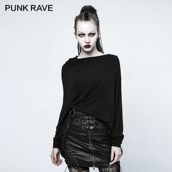 PUNK RAVE Women Punk Rock Street Daily T-shirt Gothic Black Girls Fashion T-shirt Elasticity Knit Korean Tops Tees
PUNK RAVE Women Punk Rock Street Daily T-shirt Gothic Black Girls Fashion T-shirt Elasticity Knit Korean Tops Tees