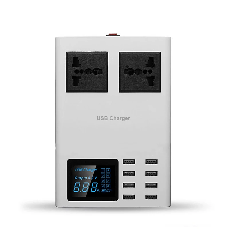 STODER Multi Port USB Charger 8A LED Digital Display 2 Outlet AC Socket 2500 Watt Charging Station For Smartphone DV Mp3 Adapter
STODER Multi Port USB Charger 8A LED Digital Display 2 Outlet AC Socket 2500 Watt Charging Station For Smartphone DV Mp3 Adapter