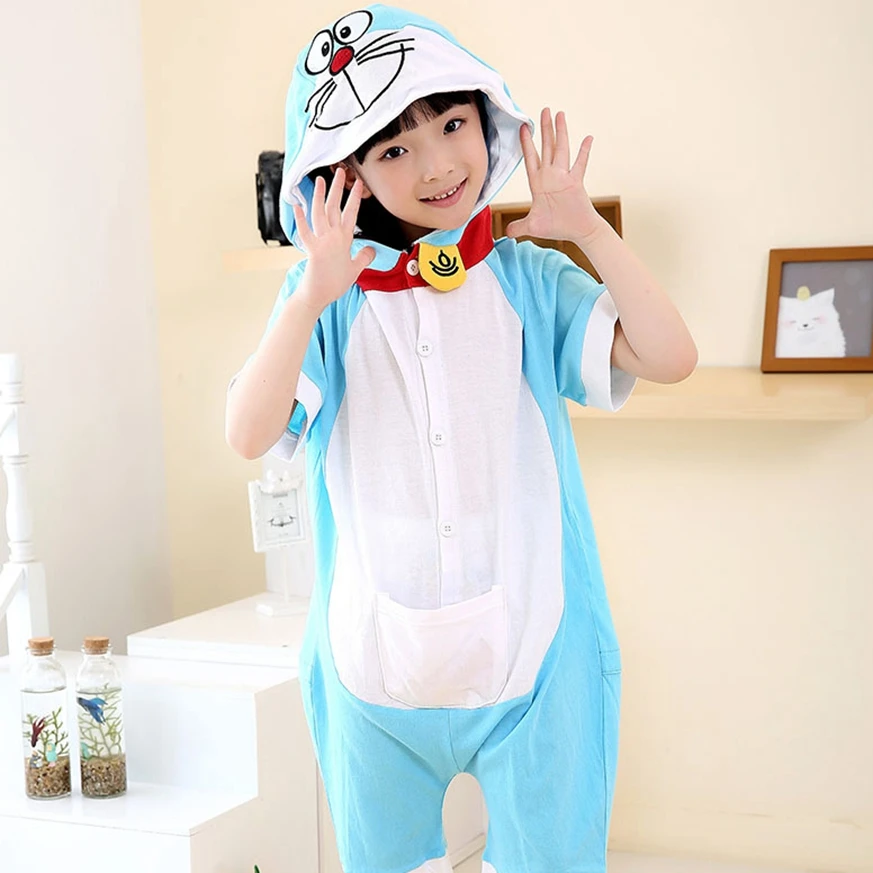 Summer Kids Pajama Animal Doraemon Blue Cosplay Costume Short Sleeve Hoodie Kigurumi Onesies
Summer Kids Pajama Animal Doraemon Blue Cosplay Costume Short Sleeve Hoodie Kigurumi Onesies