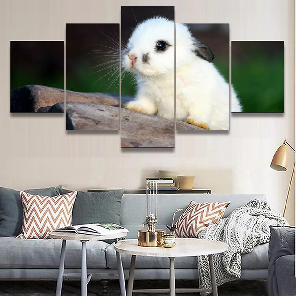 Home Decor Canvas Painting HD Prints 5 Pieces Animal Rabbit Wall Art Modular Lovely Pictures Bedside Background Artwork Poster
Home Decor Canvas Painting HD Prints 5 Pieces Animal Rabbit Wall Art Modular Lovely Pictures Bedside Background Artwork Poster
