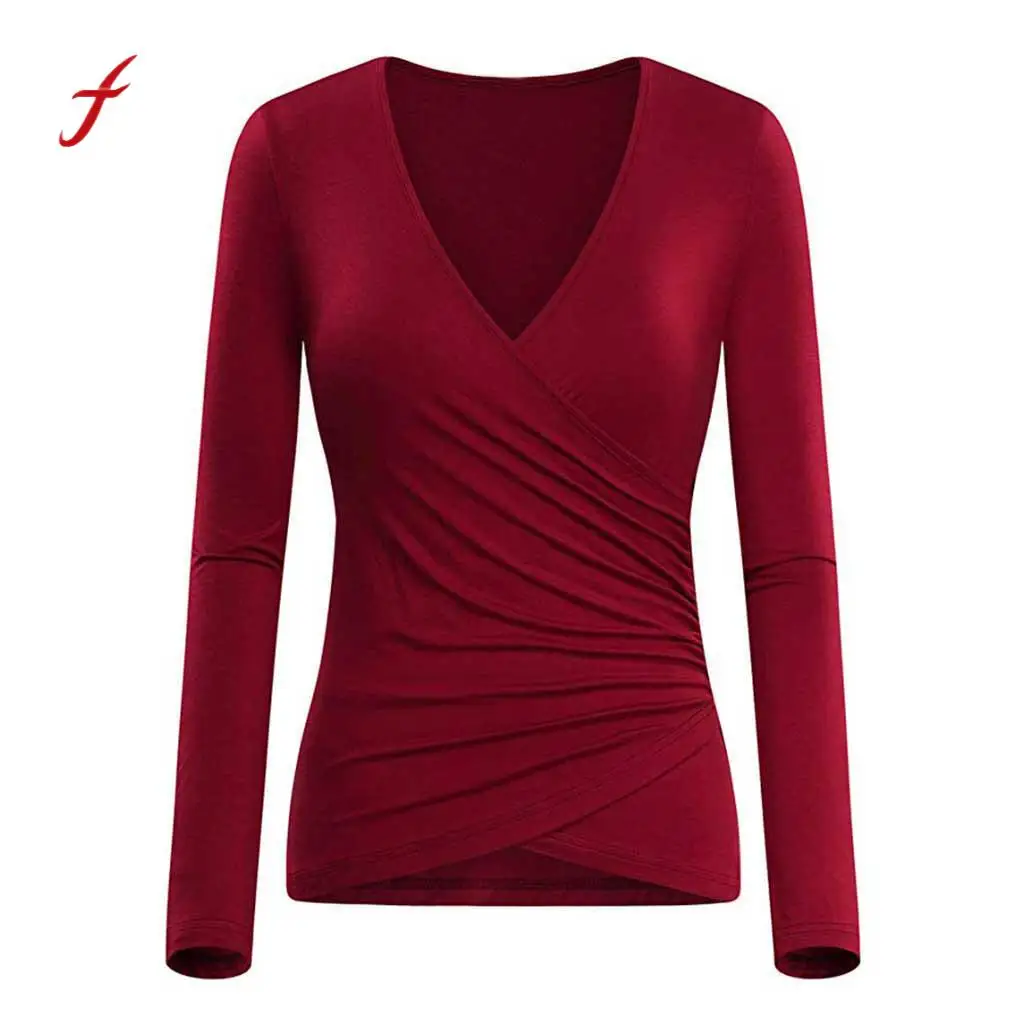 Womens tops and blouses V Neck Long - Sleeved plus size vintage red breathable Elasticity Spring Autumn roupa feminina
Womens tops and blouses V Neck Long - Sleeved plus size vintage red breathable Elasticity Spring Autumn roupa feminina
