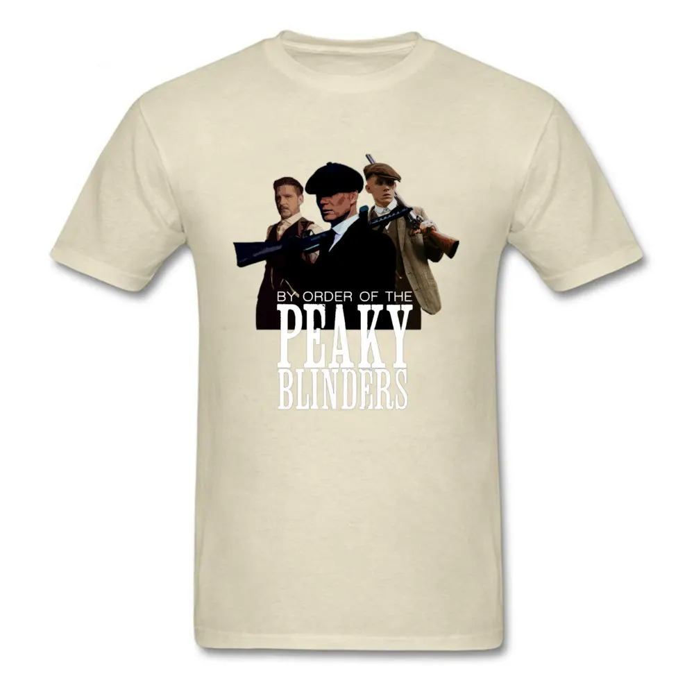 Europe Tops T Shirt Fashion Short Sleeve Mens T Shirts TpicOriginaltitle Normal Summer Tops Tees Round Collar BY ORDER OF THE PEAKY BLINDERS AB beige