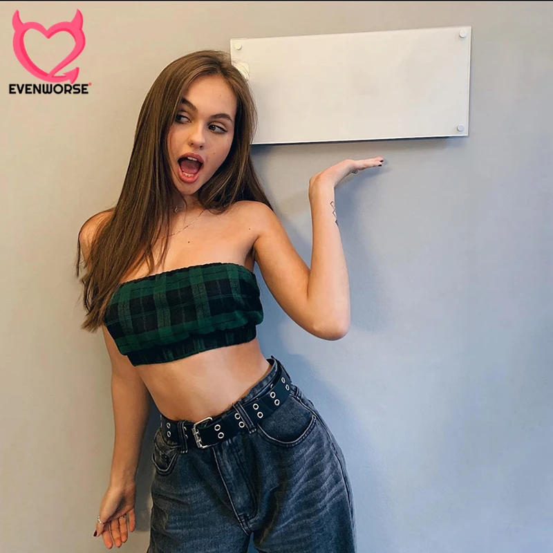 Evenworse 2019 woman short summer tank top plaid crop top off shoulder sleeveless sexy streetwear outfit
Evenworse 2019 woman short summer tank top plaid crop top off shoulder sleeveless sexy streetwear outfit