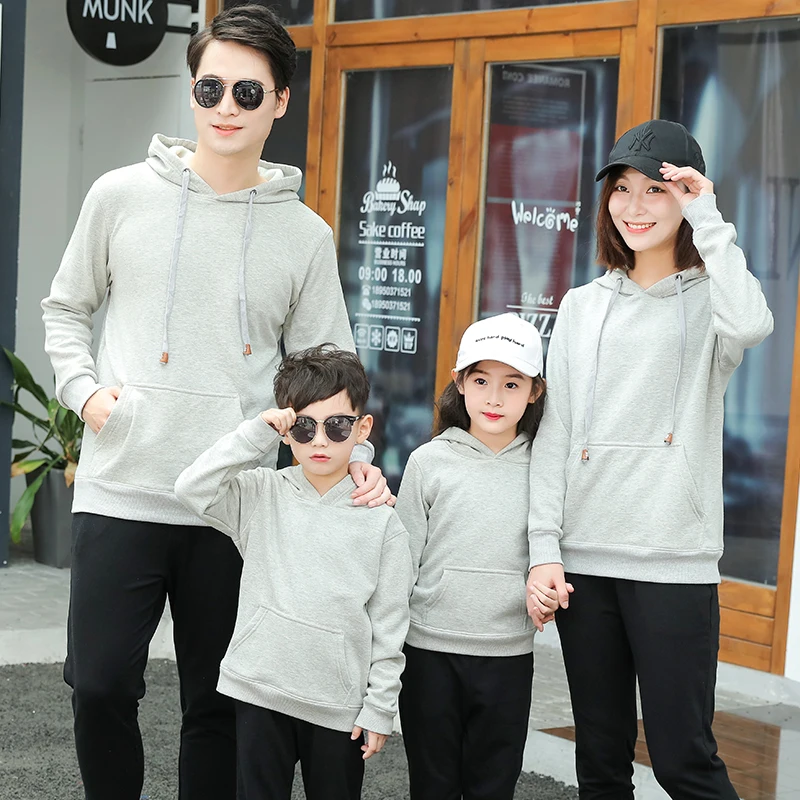 2019 100% Cotton Thicken Velvet Family Matching Sweatshirt Hooded Black Matching Family Clothing 4XL Matching Family Outfits 
2019 100% Cotton Thicken Velvet Family Matching Sweatshirt Hooded Black Matching Family Clothing 4XL Matching Family Outfits
