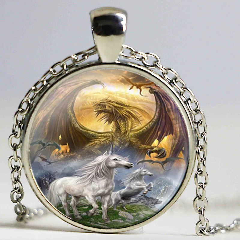New Vintage Horse Necklace Statement Choker Women Girls Glass Pendants Collares Colar Bijoux Femme | Украшения и аксессуары
