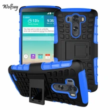 Cover For LG G3 Case D855 D851 F400 Soft Rubber Hybrid PC Fundas Case For LG G3 Fashion Mobile Phone Coque With Holder Stand [