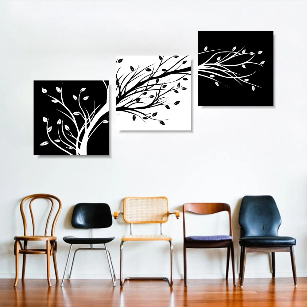 Canvas Wall Art Pictures Living Room Home Decoration 3 Pieces Black And White Tree Painting Modular HD Printed Poster Framework
Canvas Wall Art Pictures Living Room Home Decoration 3 Pieces Black And White Tree Painting Modular HD Printed Poster Framework