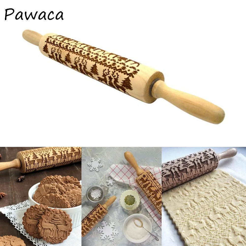 Embossing Rolling Pin Christmas Baking Cookies Biscuit Fondant Cake Dough Engraved Roller Reindeer Snowflake
Embossing Rolling Pin Christmas Baking Cookies Biscuit Fondant Cake Dough Engraved Roller Reindeer Snowflake
