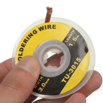 3Pcs/5Pcs Welding Wires 5 Feet /1.5M 3mm Desoldering Braid Solder Remover Wick Wire Repair Tool
3Pcs/5Pcs Welding Wires 5 Feet /1.5M 3mm Desoldering Braid Solder Remover Wick Wire Repair Tool