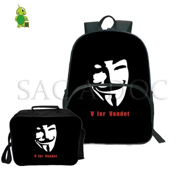 V for Vendetta 2Pcs/Sets Backpack Women Men Daily Laptop Backpack for Teenagers School Backpack Travel Rucksack with bag
V for Vendetta 2Pcs/Sets Backpack Women Men Daily Laptop Backpack for Teenagers School Backpack Travel Rucksack with bag