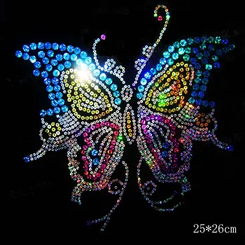 2pc/lot Big butterfly sequins motif iron on applique patches hot fix rhinestone transfer motifs sticker for shirt dress bag
2pc/lot Big butterfly sequins motif iron on applique patches hot fix rhinestone transfer motifs sticker for shirt dress bag