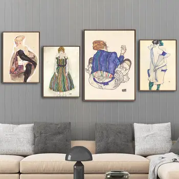 Home Decor Painting Wall Art Prints Canvas Austrian Egon Schiele Pictures Modular Watercolor Nordic Style Poster For Living Room
Home Decor Painting Wall Art Prints Canvas Austrian Egon Schiele Pictures Modular Watercolor Nordic Style Poster For Living Room