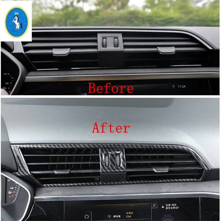 Yimaautotrims Auto Accessory Middle Air Conditioning AC Outlet Vent Cover Trim Matte Carbon Fiber ABS Fit For Audi Q3 2019 2020
Yimaautotrims Auto Accessory Middle Air Conditioning AC Outlet Vent Cover Trim Matte Carbon Fiber ABS Fit For Audi Q3 2019 2020
