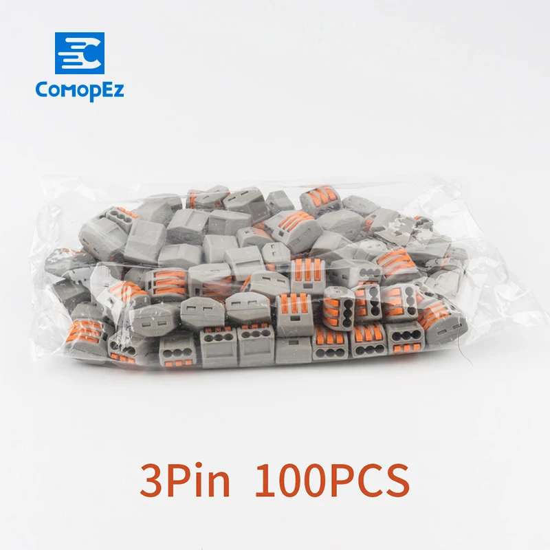 100pcs 3pin WAGO mini wire Connectors Universal Compact Wiring Connector push-in Terminal Block PCT-213
100pcs 3pin WAGO mini wire Connectors Universal Compact Wiring Connector push-in Terminal Block PCT-213