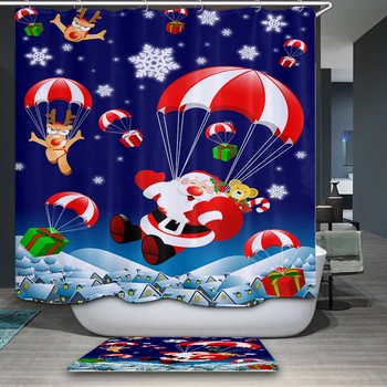 Cartoon Santa Claus Modern Shower Curtain eco-friendly Waterproof bathroom curtain With hole Free Shipping
Cartoon Santa Claus Modern Shower Curtain eco-friendly Waterproof bathroom curtain With hole Free Shipping
