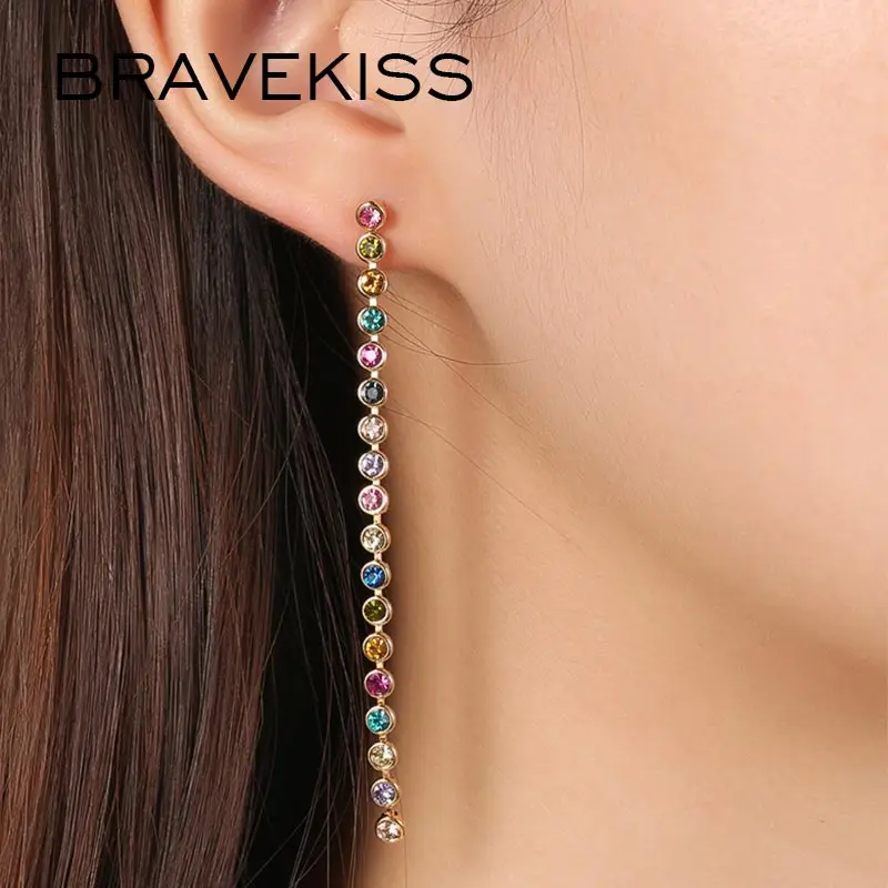 BRAVEKISS Colorful Long Crystal Drop Earrings For Women Trendy Earring 2019 New Fashion Jewelry Pendientes Gift for Girl BUE0330
BRAVEKISS Colorful Long Crystal Drop Earrings For Women Trendy Earring 2019 New Fashion Jewelry Pendientes Gift for Girl BUE0330