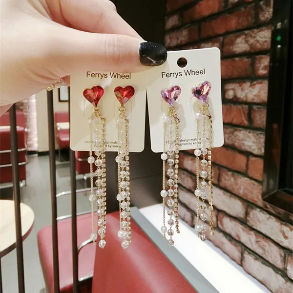 i-Remiel 2018 New Arrival Fashion love Bridesmaid Long Tassel Drop Earrings Jewelry Crystal Bride Gift Metal Earrings For Women
i-Remiel 2018 New Arrival Fashion love Bridesmaid Long Tassel Drop Earrings Jewelry Crystal Bride Gift Metal Earrings For Women