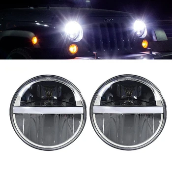 Black 7 Inch LED Headlight Round LED Bulb High/Low beam DRL Amber Turn Signal Waterproof for Jeep Wrangler JK Hummer(One Pair)
Black 7 Inch LED Headlight Round LED Bulb High/Low beam DRL Amber Turn Signal Waterproof for Jeep Wrangler JK Hummer(One Pair)