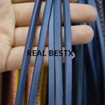 REAL BESTXY 5m/lot4*3mm blue smooth flat leather strips wide leather cords for jewelry making bracelets leather cords hot sale
REAL BESTXY 5m/lot4*3mm blue smooth flat leather strips wide leather cords for jewelry making bracelets leather cords hot sale