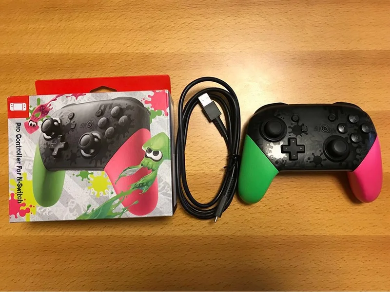 For Nintend Switch Pro Controller Bluetooth Wireless Gamepads Game Joystick Host Console Joypad - Splatoon 2/Xenoblade Themed