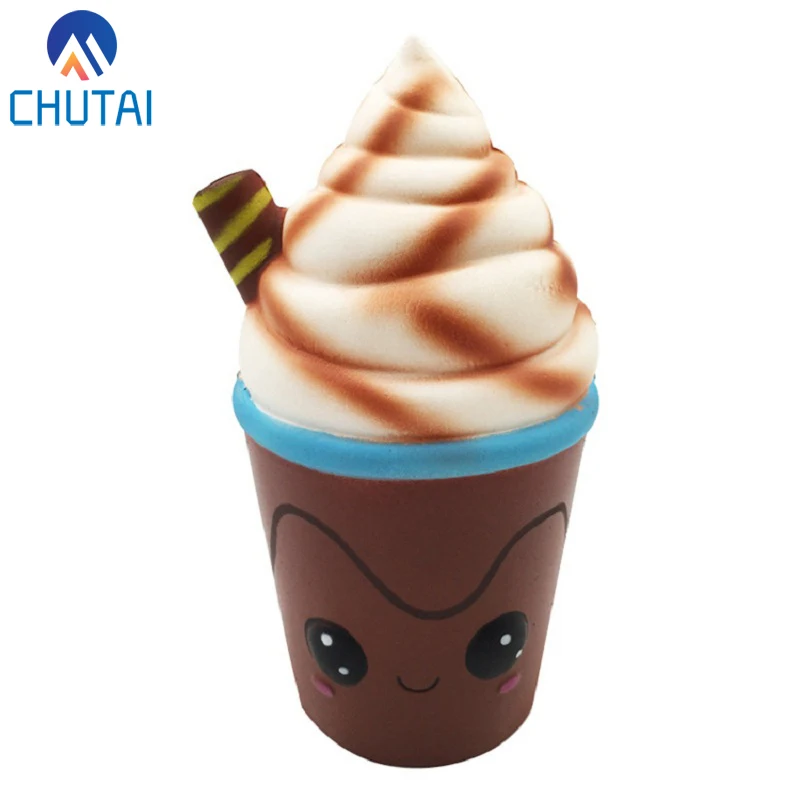 

Jumbo Chocolate Ice Cream Squishy Cream Scented Slow Rising Stress Relief Toy for Kids Grownups Decompression Toy 15*7.5CM