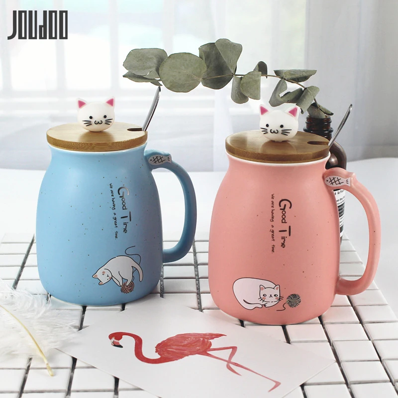 JOUDOO 420ml Lovely Cat Ceramic Mug with Lid and Spoon Cute Coffee Water Cup Lady Girl Office Home Student Tea Drinkware Cup 35
JOUDOO 420ml Lovely Cat Ceramic Mug with Lid and Spoon Cute Coffee Water Cup Lady Girl Office Home Student Tea Drinkware Cup 35