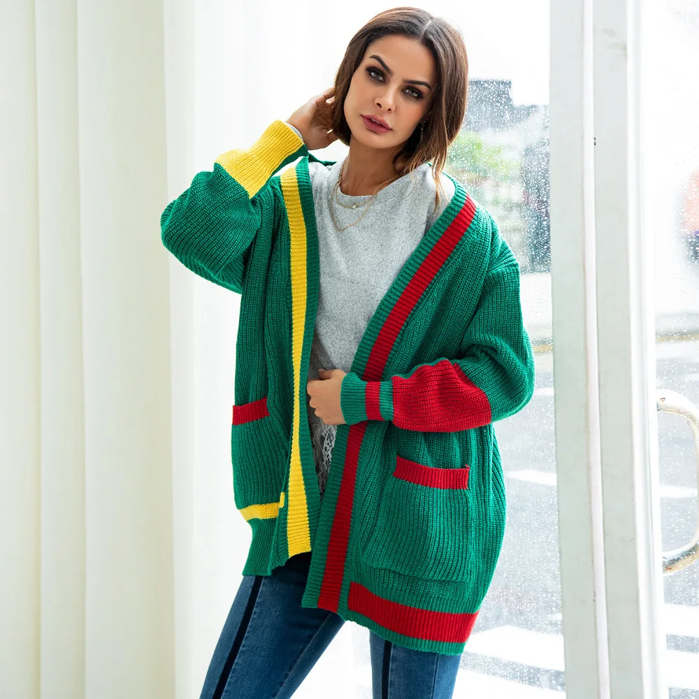 2018 New Fashion Women Patchwork Oversized Cardigan Long Knitted Sweater Cape Tops Femme Warm Sweaters Sueter Mujer Loose Pocket
2018 New Fashion Women Patchwork Oversized Cardigan Long Knitted Sweater Cape Tops Femme Warm Sweaters Sueter Mujer Loose Pocket