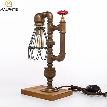American Retro table lamp Bar Cafe Water Pipe iron Art Industrial deco Desk lamp luminaires vintage home Lighting fixtures
American Retro table lamp Bar Cafe Water Pipe iron Art Industrial deco Desk lamp luminaires vintage home Lighting fixtures