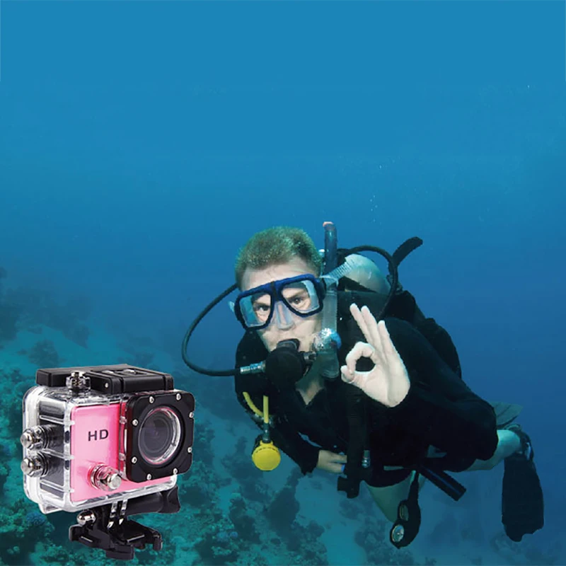 

Action Sports Camera HD 1080P Adjustable Underwater Recorder Sports Cameras For Swimming Surfing Diving Waterproof High Quality