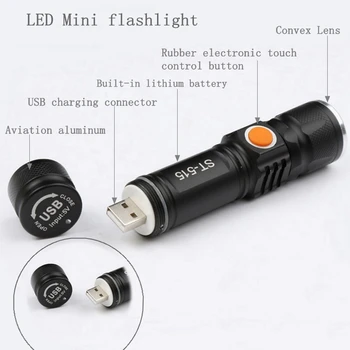 Rechargeable Portable Mini T6 LED Flashlight Focus Lamp LED Flashlight Outdoor Camping Light Zoom Portable Waterproof LED
Rechargeable Portable Mini T6 LED Flashlight Focus Lamp LED Flashlight Outdoor Camping Light Zoom Portable Waterproof LED