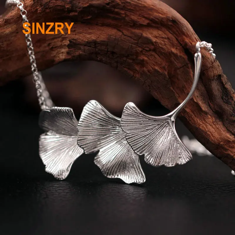 Sinzry Real 925 Sterling Silver Originally Handmade ginkgo leaf choker Necklaces women silver fine jewelry gift
Sinzry Real 925 Sterling Silver Originally Handmade ginkgo leaf choker Necklaces women silver fine jewelry gift