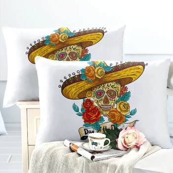 Day of the Dead Pillowcase Sugar Skull Pillow Cover Rose Floral Pillow Case Envelope Pocket Bedclothes Polyester Fabric
Day of the Dead Pillowcase Sugar Skull Pillow Cover Rose Floral Pillow Case Envelope Pocket Bedclothes Polyester Fabric