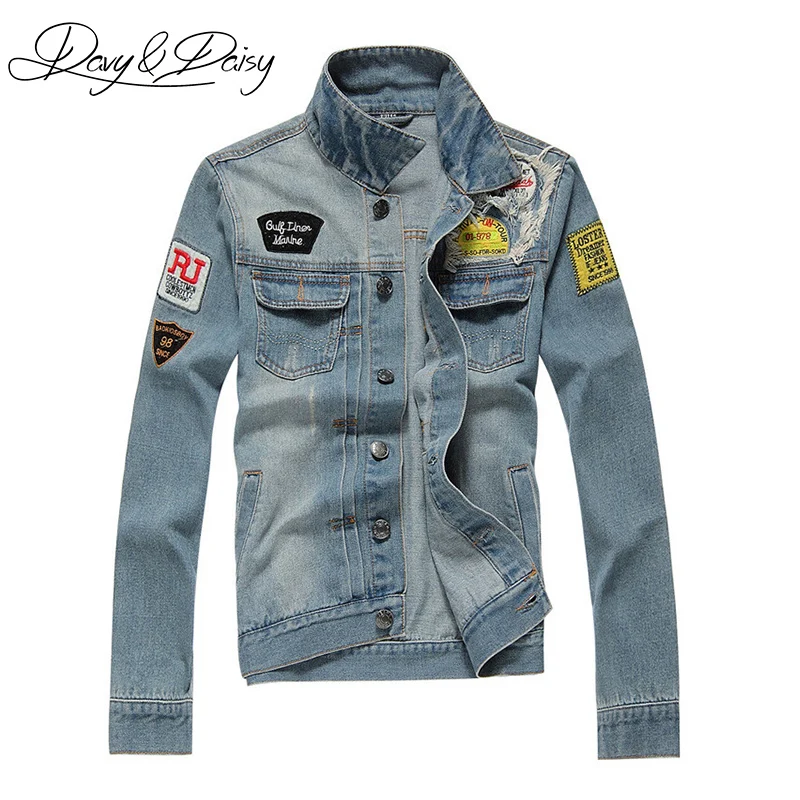 DAVYDAISY High Quality Denim Jacket Men Slim Fit Washed Cowboy Light Blue Hip Hop Ripped Street Designer Men Jeans Coat DCT-016
DAVYDAISY High Quality Denim Jacket Men Slim Fit Washed Cowboy Light Blue Hip Hop Ripped Street Designer Men Jeans Coat DCT-016