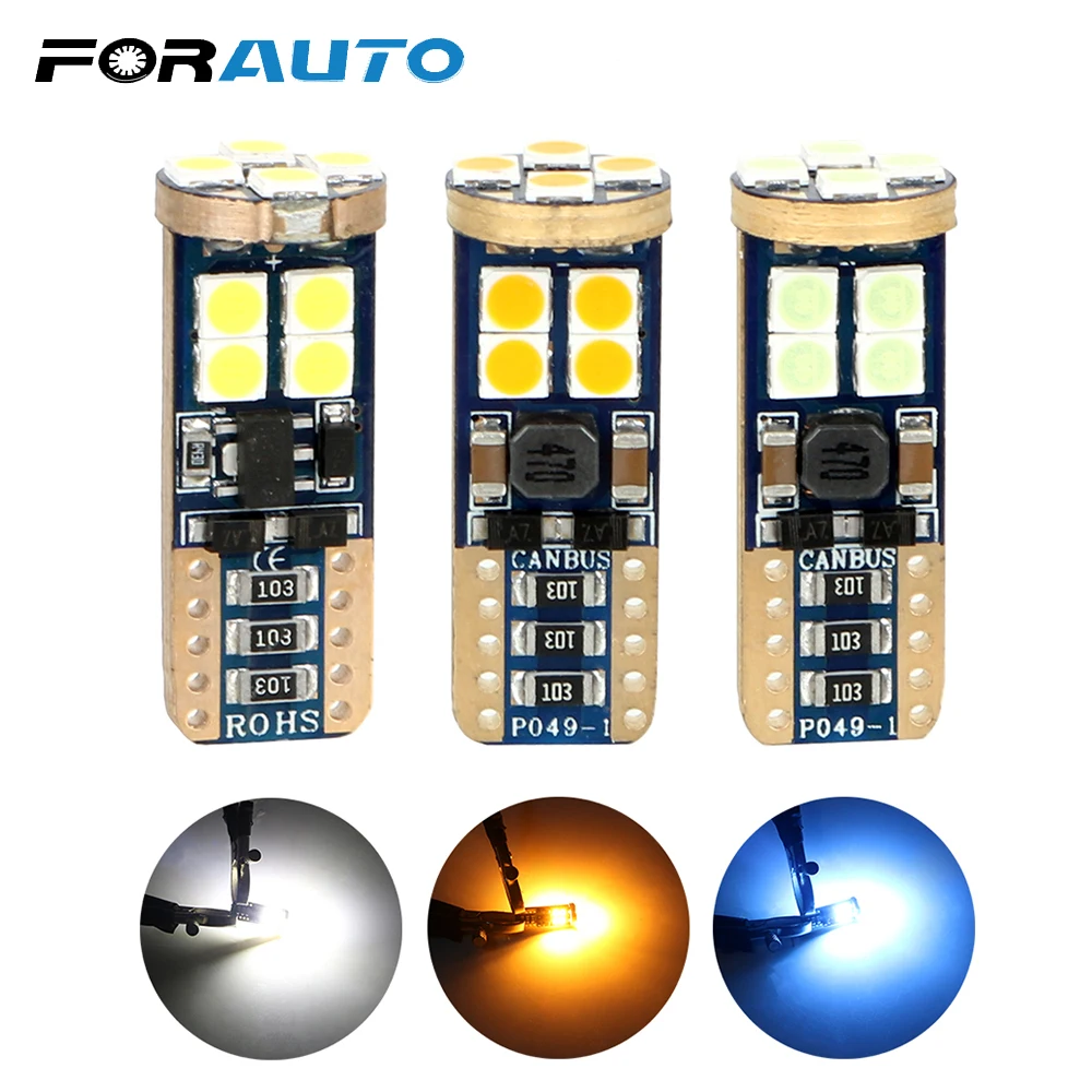 FORAUTO T10 194 W5W 3030 12 SMD Car LED Bulbs Wedge Lamp Error Free DC 12V Super Bright Canbus Auto Interior Light Reading Light
FORAUTO T10 194 W5W 3030 12 SMD Car LED Bulbs Wedge Lamp Error Free DC 12V Super Bright Canbus Auto Interior Light Reading Light