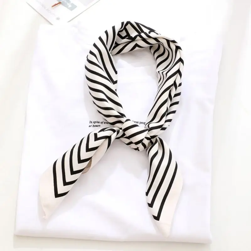 55x55cm Women Vintage Geometric Striped Square Neck Scarf Office Lady Imitation Silk Decorative Neckerchief Bandana Headwrap
55x55cm Women Vintage Geometric Striped Square Neck Scarf Office Lady Imitation Silk Decorative Neckerchief Bandana Headwrap
